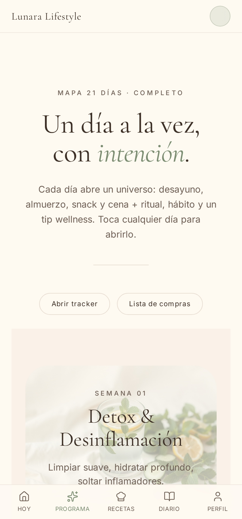 Programa 21 días