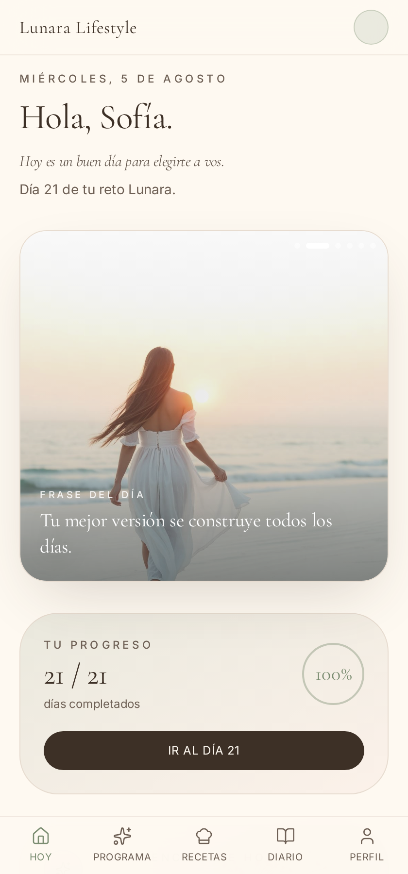 Inicio · tu día